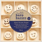 Papermania: Bare Basics Wooden Shapes Smiley Faces (45pcs) (PMA 174746)