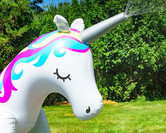 Ginormous Unicorn Sprinkler - Opblaasbare Eenhoorn met Fontein - waterspeelgoed