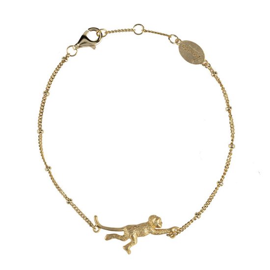 Lauren Sterk Amsterdam - armband aapje - goud verguld - extra coating