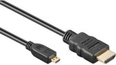 HDMI-Kabel MediaRange 1.4 Gold Con.A/D(micro),1m,black,Ether