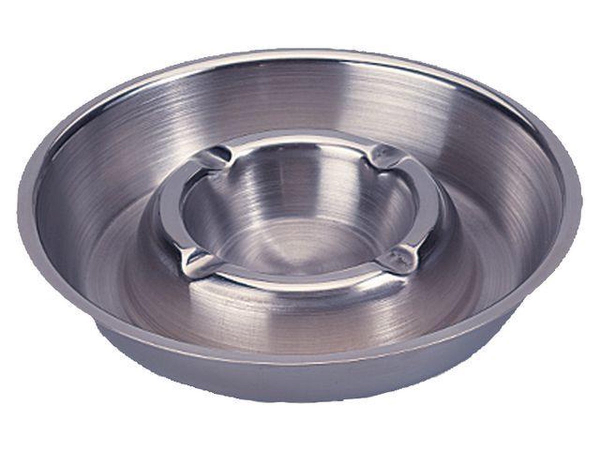 Asbak Chroom 16 cm Rvs Stapelbaar