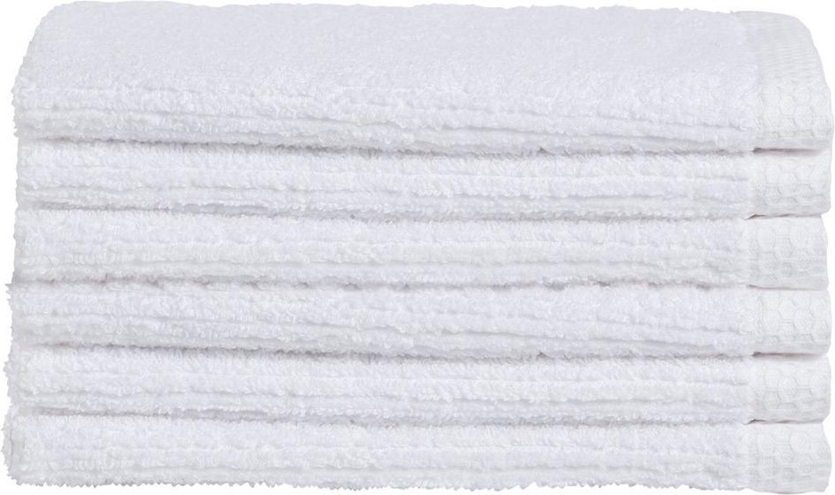 Seahorse Ridge gastendoek 34 x 50 cm white (per 6 stuks)