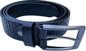 Brute Strength - Heren Broekriem – Leer -  Honinggraat – Zwart - 95 cm – Leren broekriemen – Ceintuur – Tailleriem – Jeans riem