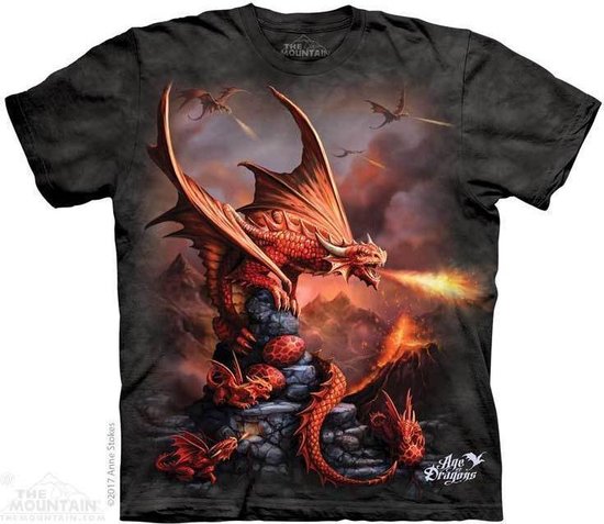 The Mountain T-shirt Fire Dragon T-shirt unisexe Taille XL