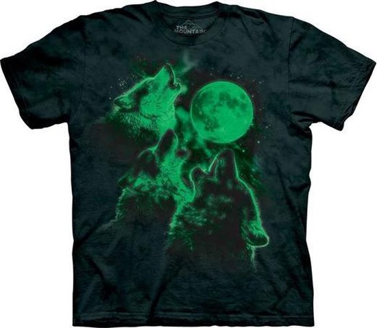 The Mountain T-shirt Glow Wolf Moon T-shirt unisexe Taille M
