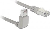 DeLOCK S/FTP CAT6a 10 Gigabit netwerkkabel haaks/recht / grijs - LSZH - 3 meter