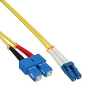 LC - SC Duplex Optical Fiber Patch kabel - Single Mode OS2 - geel / LSZH - 5 meter