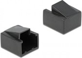 RJ45 (v) afsluitcovers voor RJ45 (m) connectoren - 10 stuks / zwart
