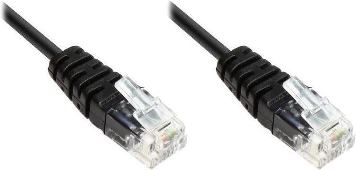 ISDN / Modem kabel RJ11 - RJ11 / zwart - 1 meter - S-Impuls