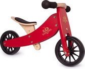 Kinderfeets houten driewieler loopfiets Tiny Tot 2-in-1 Kersen Rood