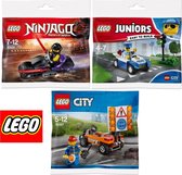 Lego Set - 3 zakjes - Ninjago - Politie - Wegwerker - Vanaf 4 jaar