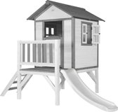 AXI Maison Enfant Beach Lodge XL en Blanc avec Toboggan en Blanc - Maison de Jeux en Bois FFC pour Les Enfants - Maisonnette / Cabane de Jeu pour Le Jardin