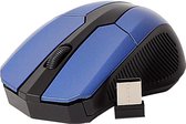 Optical mouse – Draadloze muis voor de computer 2.4GHz – Blauw