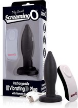 The Screaming O - Vibrerende Plug Zwart