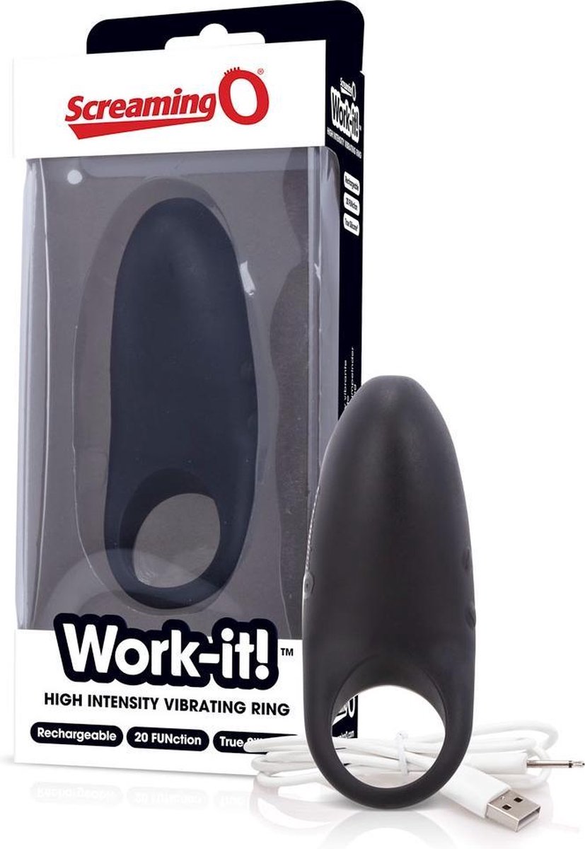 The Screaming O - Work-it! Vibrerende Ring Zwart