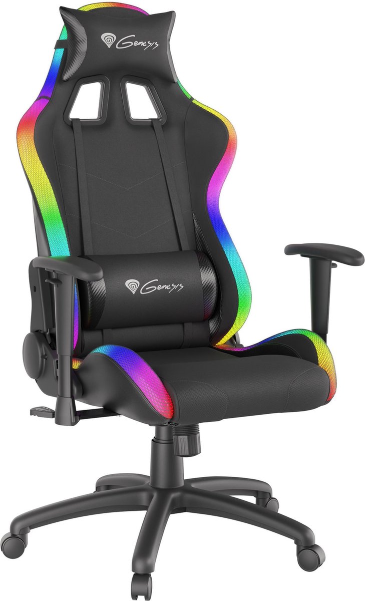 Genesis TRIT 500 - Gaming stoel met RGB verlichting - Zwart | bol.com