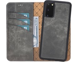 Bouletta geschikt voor Samsung Galaxy S20 Uitneembare leder BookCase hoesje - Marble Grey