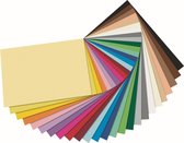 Folia Reuzen Gekleurd Papierpakket A040111 - met lijm en schaar, 50 blad en 25 kleuren