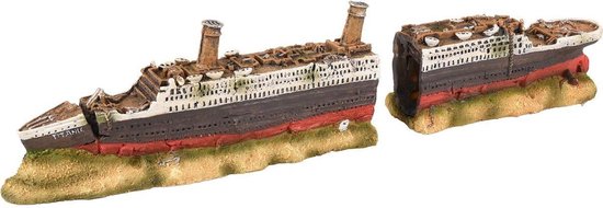 Aquarium Herald titanic 2 delen - Rood - 38.5 x 6 x 9 cm