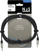 Jack audio stéréo NJS 3,5 mm - Mâle à mâle (5 mètres)