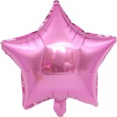 Folieballon ster| roze | 18 inch | 45 cm | DM-products