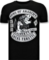 Heren T shirt met Opdruk - Sons of Anarchy  - Zwart