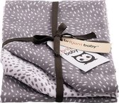 Briljant Baby - Hydrofiele Doeken Minimal Dots (3pack) - Hydrofiele doeken - Grey