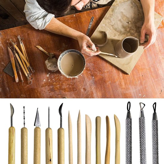 Decopatent® - Klei Gereedschap - 14-delig - Boetseergereedschap