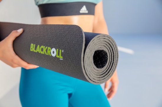 Blackroll Mat Anti-slip Fitnessmat Zwart 185 cm