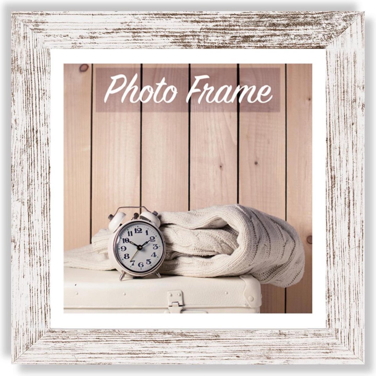 Zep Houten fotolijst wit/bruin Nelson 6 voor foto formaat 20x20 - V21206