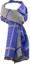 TRESANTI sjaal - Viscose sjaal - Geruit design - Blauwe sjaal