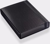Boîte de rangement de Luxe en carton A4 "croco-print" noir