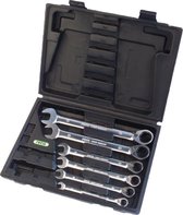 Reca Ringratel-steeksleutelset6dlg - 8-19mm - omschakelbaar