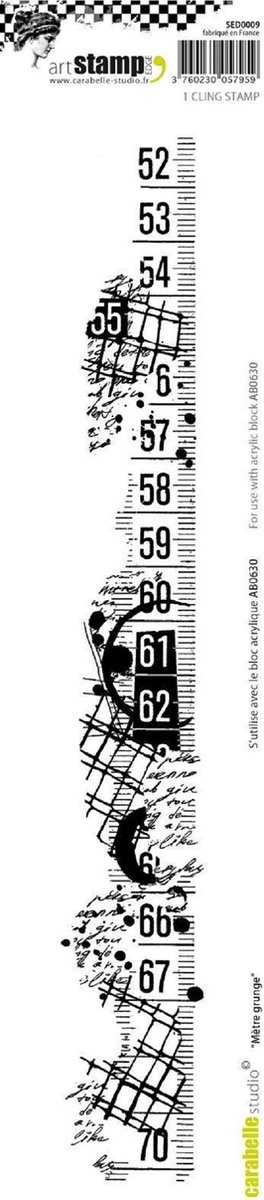Carabelle: stamp edge 31x6cm metre grunge (SED0009)
