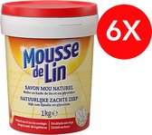 Mousse de Lin - Natuurlijke zachte zeep - 6 x 1kg - Voordeelverpakking