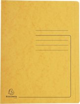 25x Snelhechtmap glanskarton 355g - A4, Geel