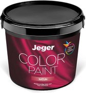 Jeger muurverf Satijn voor binnen - 5 liter - Kleur Oxyderood (RAL 3009)