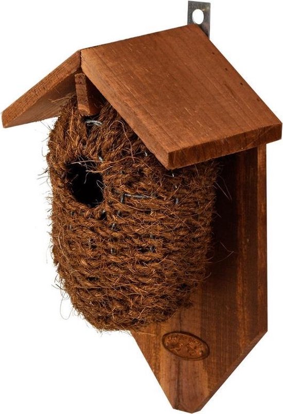 Draad Veroveren Maak het zwaar Houten vogelhuisje/nestbuidel kokos 26 cm - Vogelhuisjes tuindecoraties -  Winterkoning... | bol.com