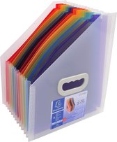 4x Crystal PP Tijdschriftenhouder 12 tabs, Transparant