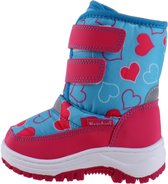 Playshoes snowboots hartjes aqua fuchsia