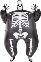 Bodysocks Volwassenenkostuum Opblaasbaar Skelet One Size