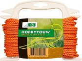 Oranje touw/draad 6 mm x 10 meter - Hobby/klus touw gedraaid - Dik en stevig touw voor binnen en buiten gebruik