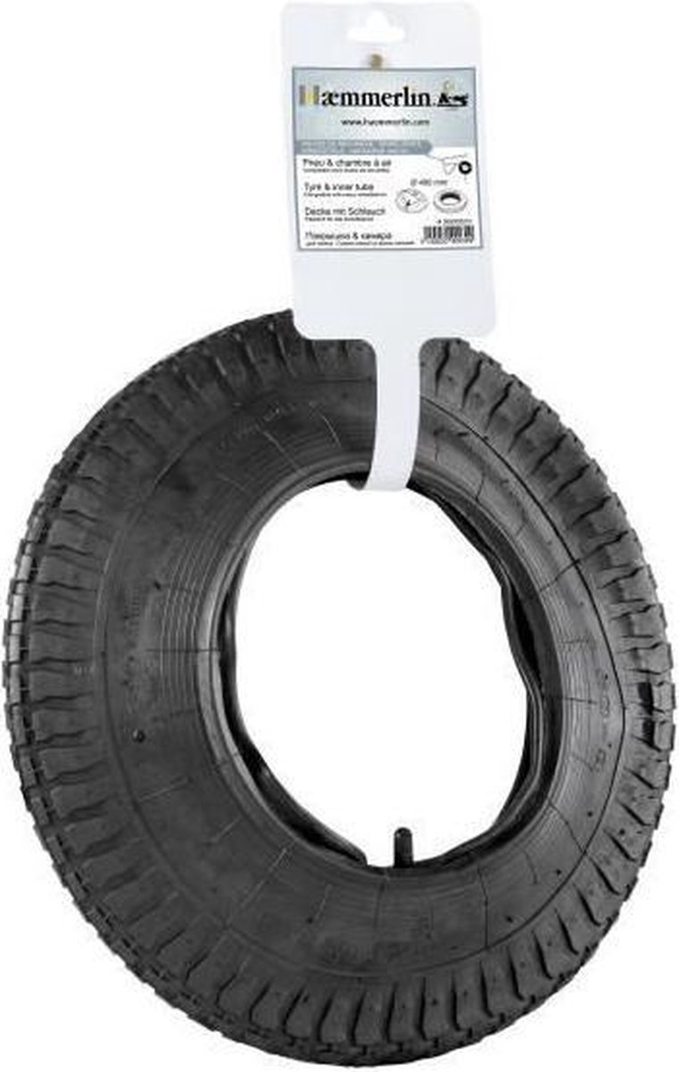 HAEMMERLIN Pneu + chambre à air pour brouette Ø 400 mm réglable Ø 380 mm