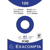 Exacompta systeemkaart blanco - A5 - wit - 100 stuks