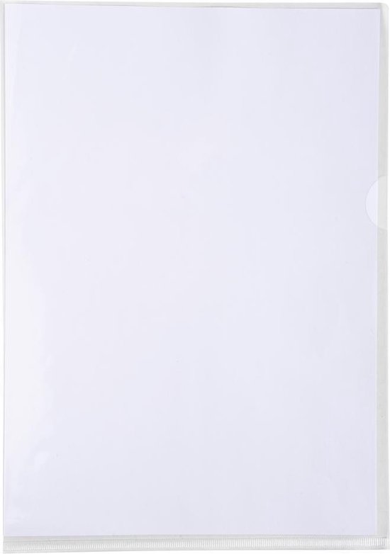 heldin Moskee enthousiast Pak van 50 L mappen - gladde PVC Premium 18/100ste - A4, Transparant |  bol.com