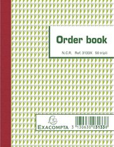 10x Orderbook gelijnd 13,5x10,5cm 50 blad doorschrijfpapier tripli