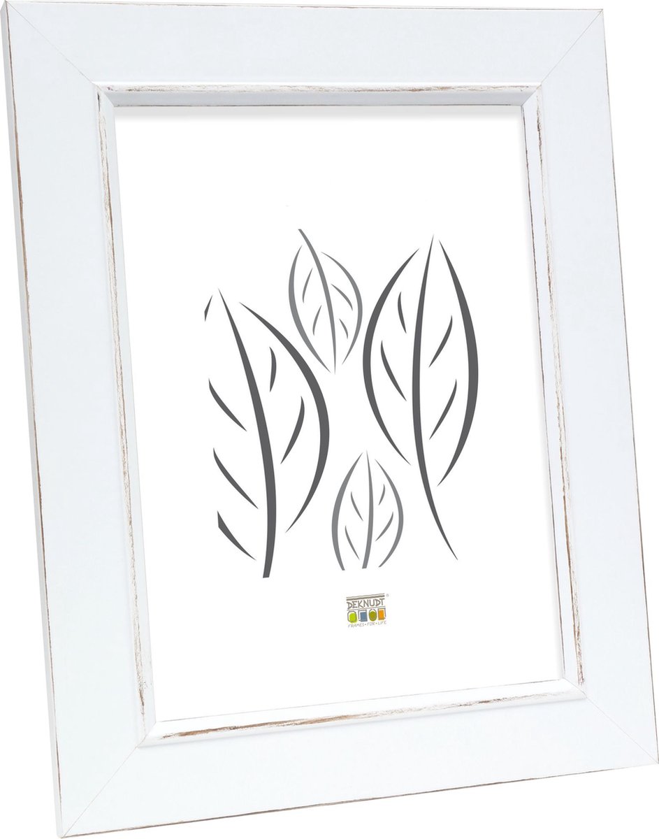 Deknudt Frames fotolijst S46FF1 - wit geschilderd - voor foto 13x13 cm