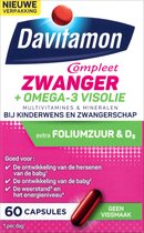 Bol.com Davitamon Mama Compleet Zwanger Omega 3 Visolie met Foliumzuur - Multivitamine zwangerschap met vitamine D3 - 60 stuks z... aanbieding