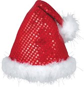 Amscan Kerstmuts Glitter 35 X 33 Cm Polyester Rood/wit