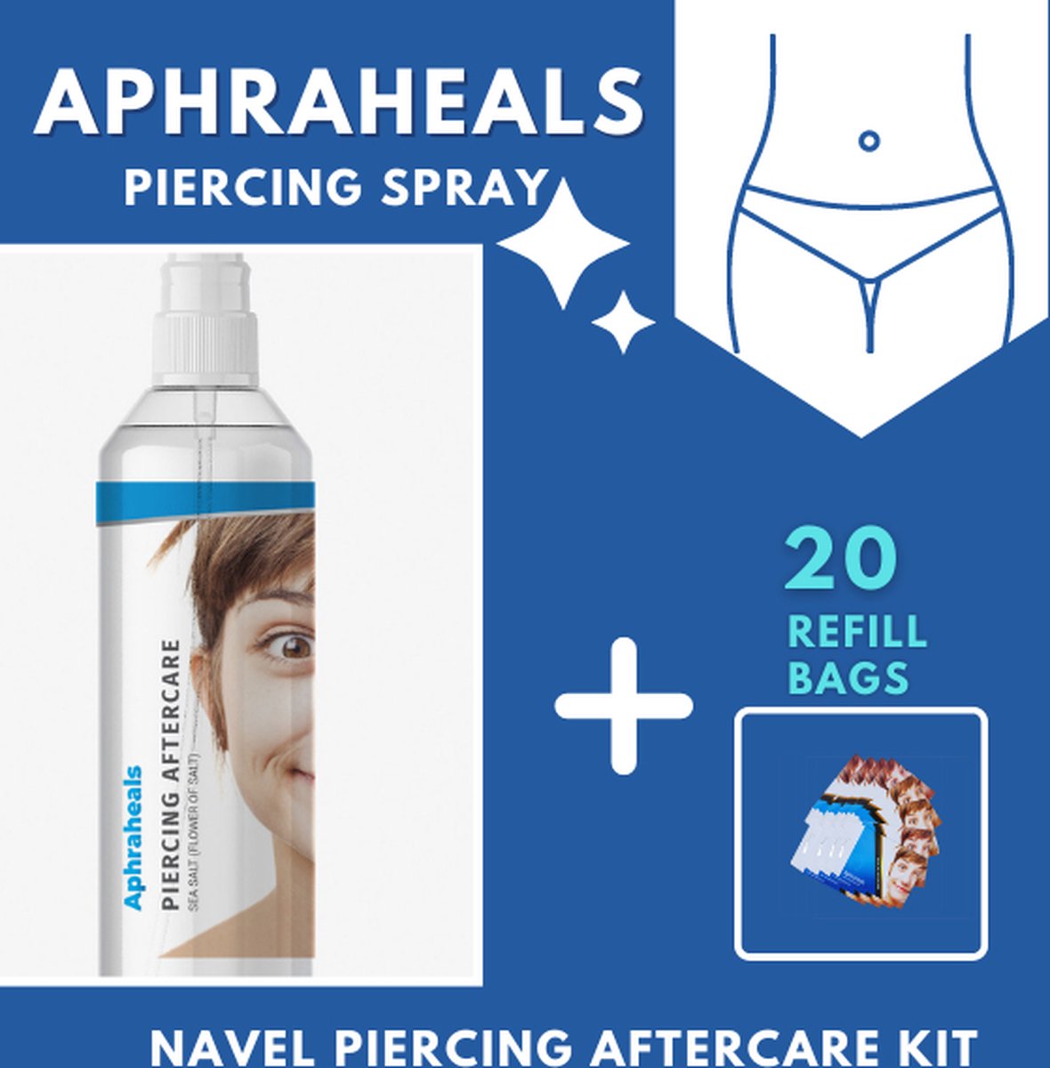 Aphraheals - Piercing Nazorg Spray - Navel Verzorgingsset